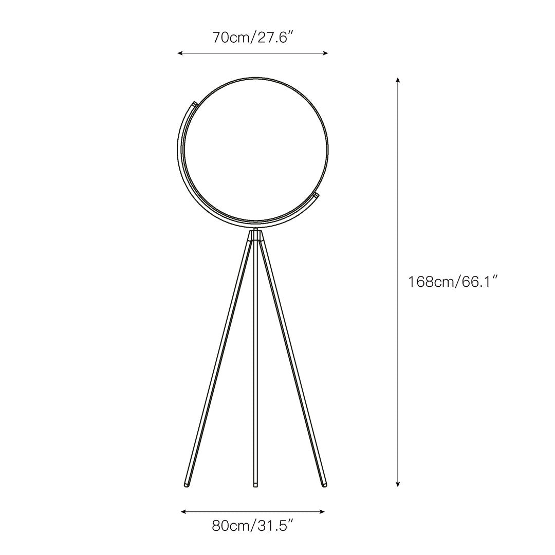 Superloon Floor Lamp - Modern Gyroscopic Disc LED Standing Lamp | Minimalist Tripod Floor Light