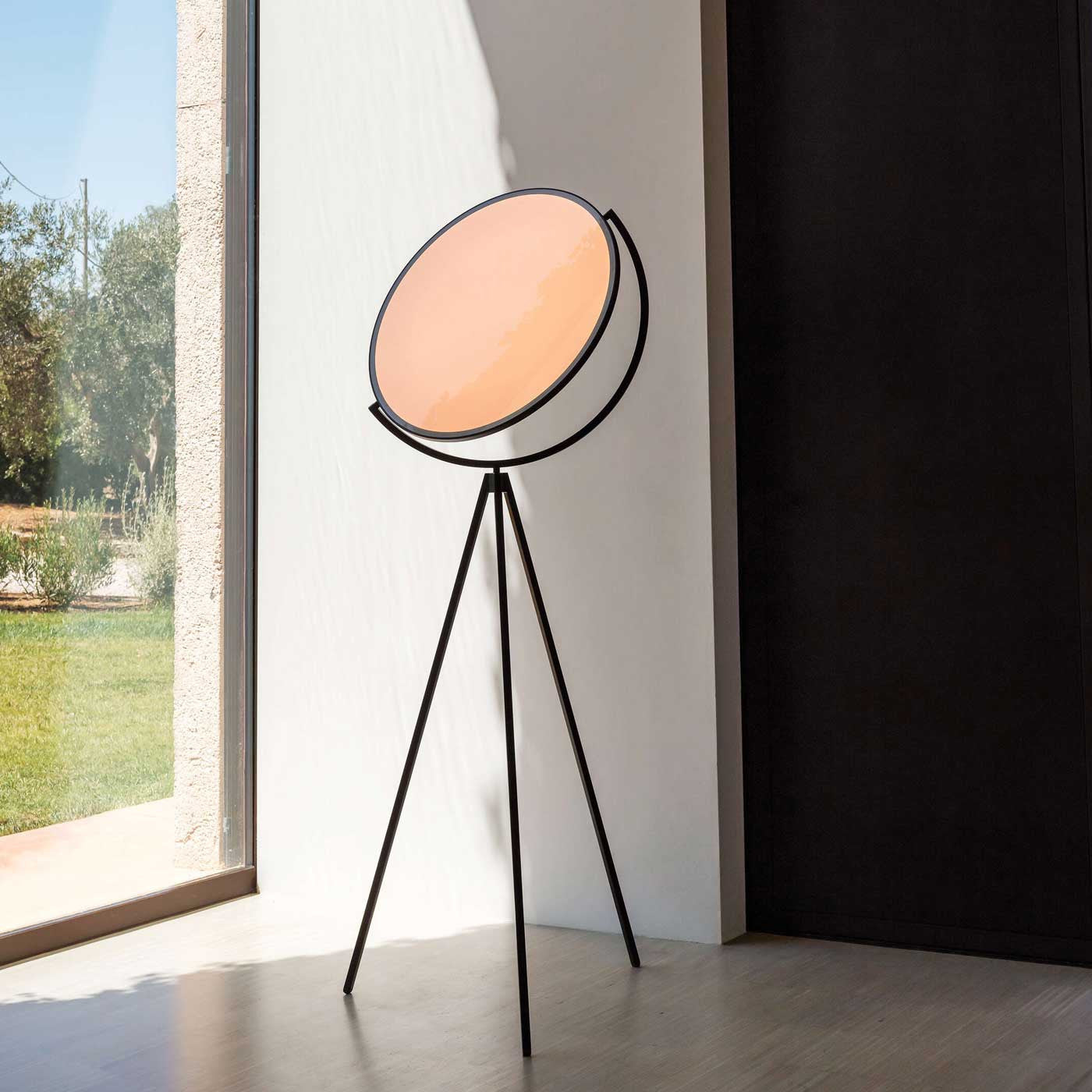 Superloon Floor Lamp - Modern Gyroscopic Disc LED Standing Lamp | Minimalist Tripod Floor Light