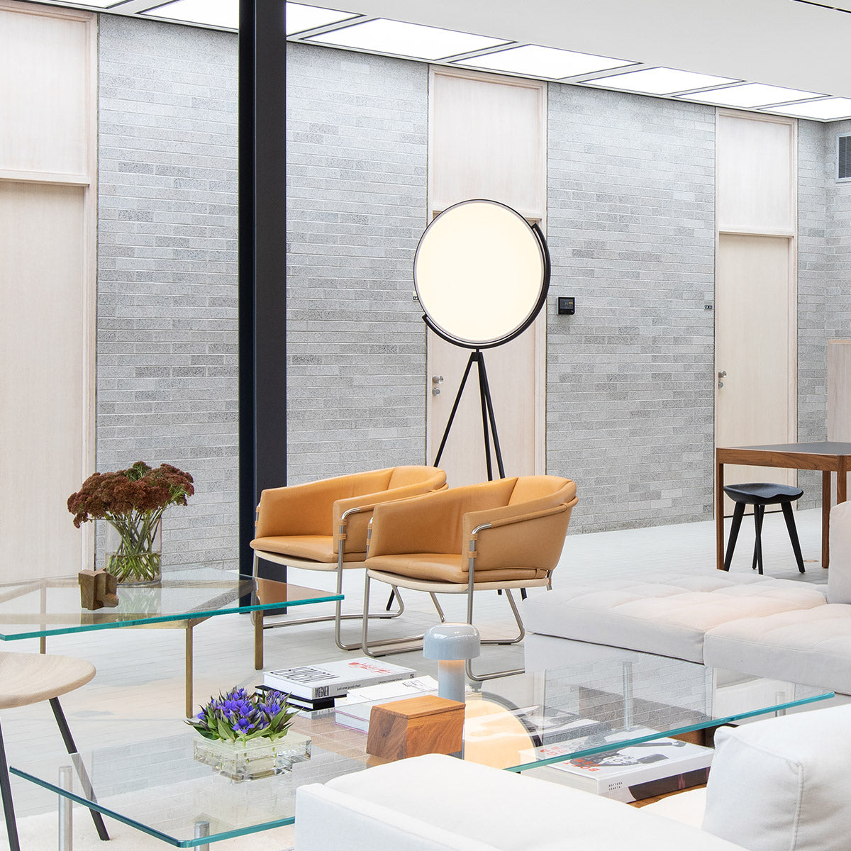 Superloon Floor Lamp - Modern Gyroscopic Disc LED Standing Lamp | Minimalist Tripod Floor Light