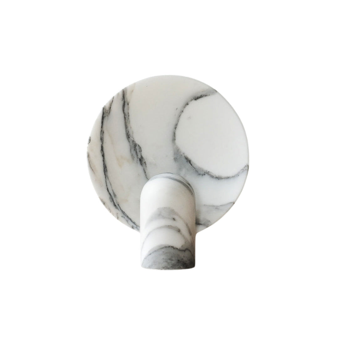 Surface Table Lamp - Solid Marble Sculptural Table Light | Modern Hand-Cast Natural Stone Accent Lamp