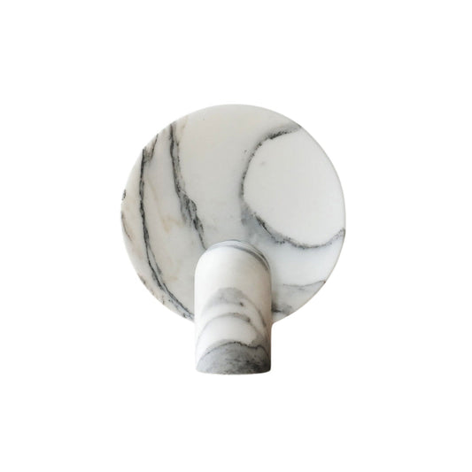 Surface Table Lamp - Solid Marble Sculptural Table Light | Modern Hand-Cast Natural Stone Accent Lamp