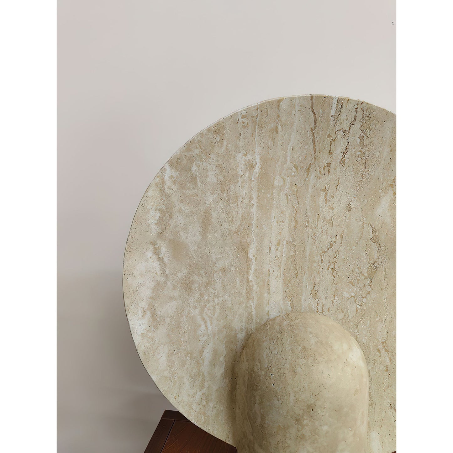 Surface Table Lamp - Solid Marble Sculptural Table Light | Modern Hand-Cast Natural Stone Accent Lamp