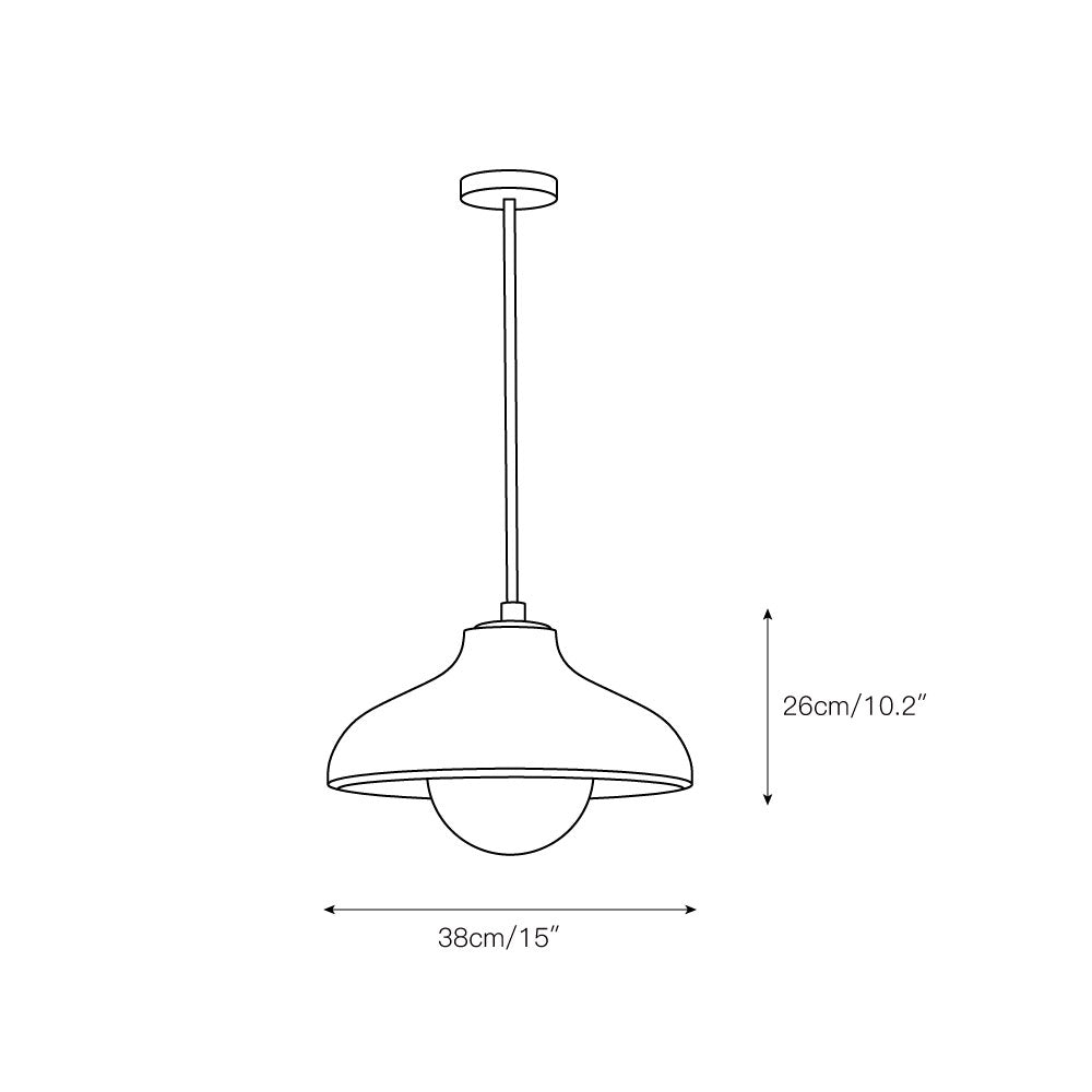 Surfside Pendant Lamp - Wood Grain Resin & Opal Glass Globe Pendant | Modern Kitchen Island & Bar Light