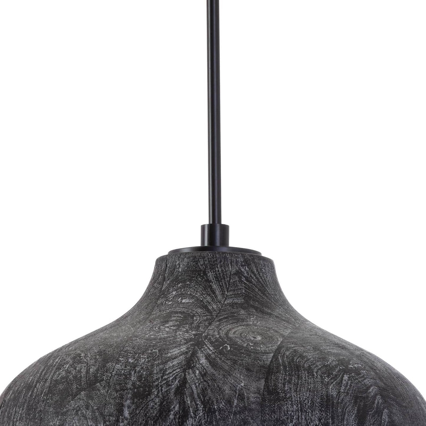Surfside Pendant Lamp - Wood Grain Resin & Opal Glass Globe Pendant | Modern Kitchen Island & Bar Light