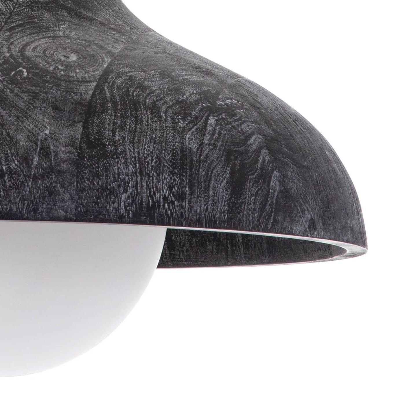 Surfside Pendant Lamp - Wood Grain Resin & Opal Glass Globe Pendant | Modern Kitchen Island & Bar Light