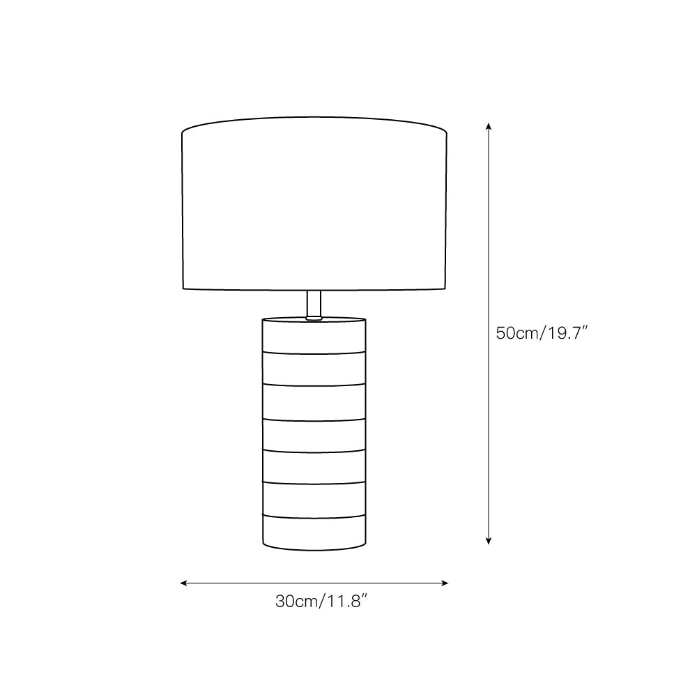 Surya Coast Table Lamp - Natural Solid Wood & Fabric Table Light | Modern Global Accent Lamp