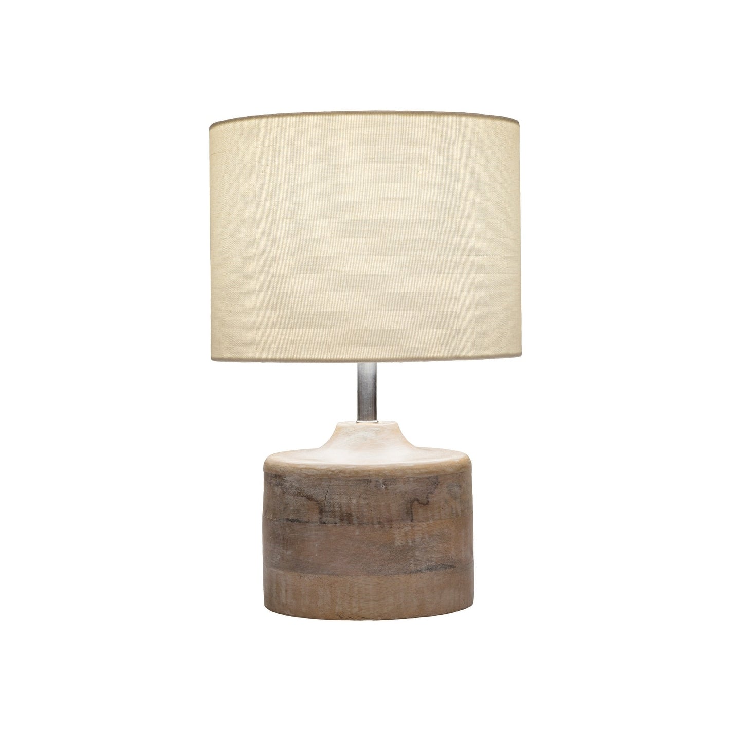 Surya Coast Table Lamp - Natural Solid Wood & Fabric Table Light | Modern Global Accent Lamp