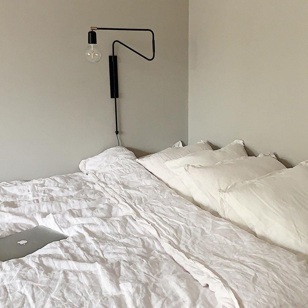 Swing Plug-in Wall Lamp - Articulating Black & Brass Wall Sconce | Modern Extendable Reading Light