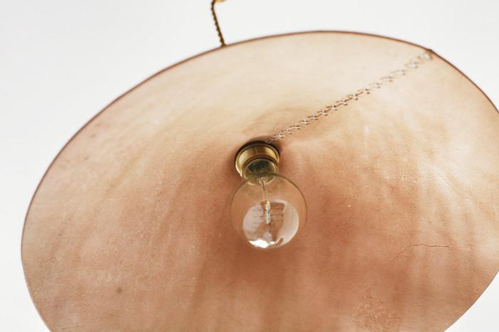 Baxter leather cone pendant light