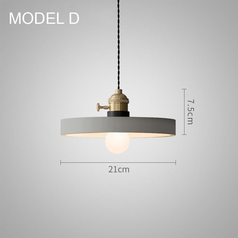 Concrete Vasa Minimalist Pendant Light - Industrial New York Loft Style | Nordic Concrete Resin & Braided Cord Pendant