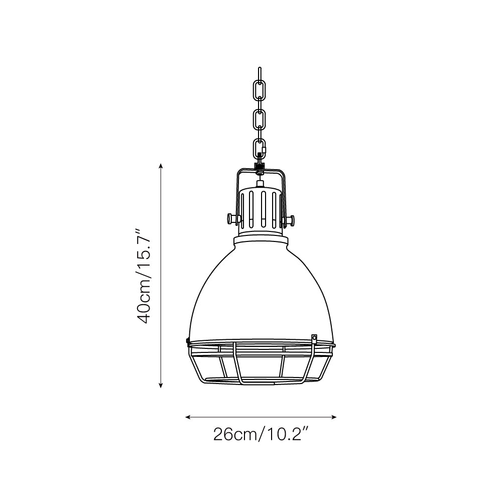 Tagabo Pendant Light - Rustic Antiqued Metal Hanging Pendant | Industrial Kitchen Island Light