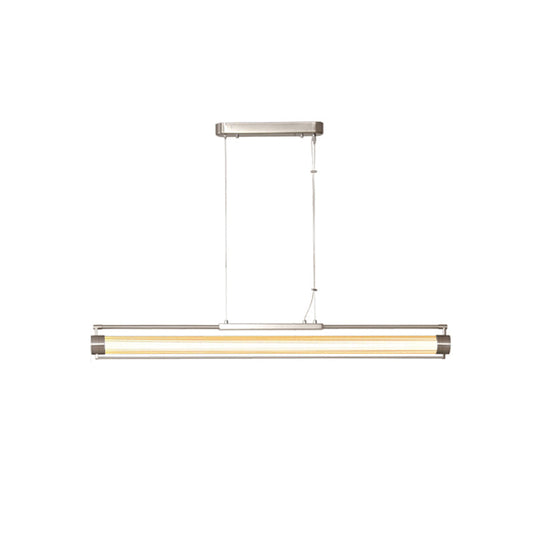 Tamar Wand Pendant Lamp - Linear Drizzled Glass & Metal LED Pendant | Modern Kitchen Island & Dining Light