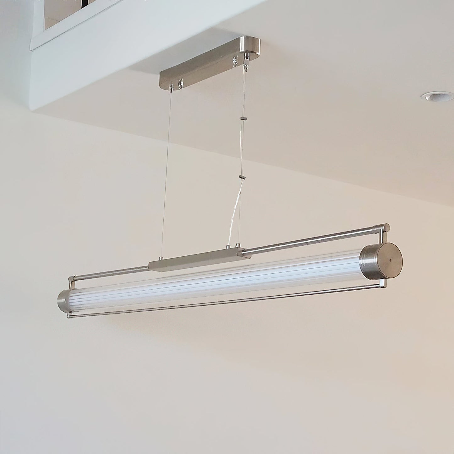 Tamar Wand Pendant Lamp - Linear Drizzled Glass & Metal LED Pendant | Modern Kitchen Island & Dining Light