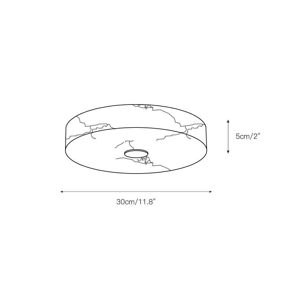 Tamoor Alabaster Ceiling Light - Handcrafted Natural Stone Flush Mount | Modern Low-Profile LED Ceiling Light