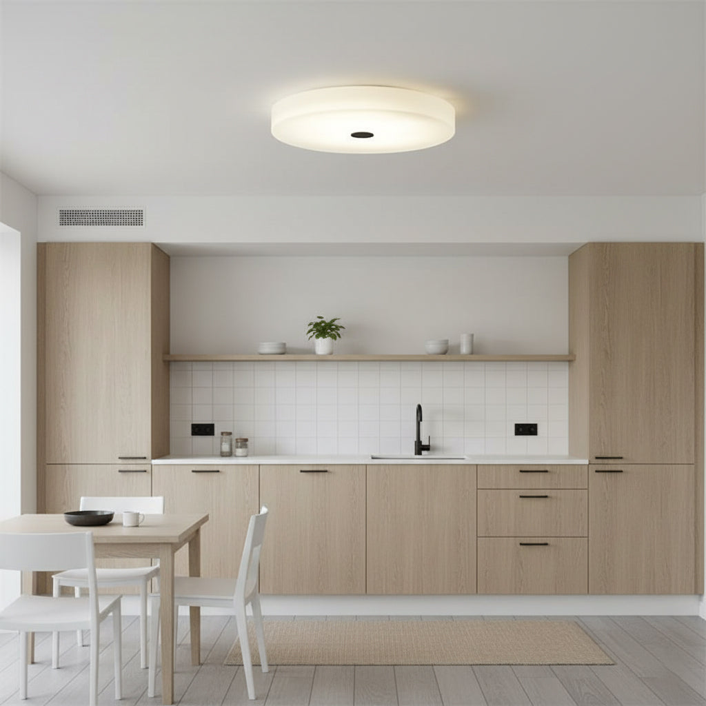 Tamoor Alabaster Ceiling Light - Handcrafted Natural Stone Flush Mount | Modern Low-Profile LED Ceiling Light