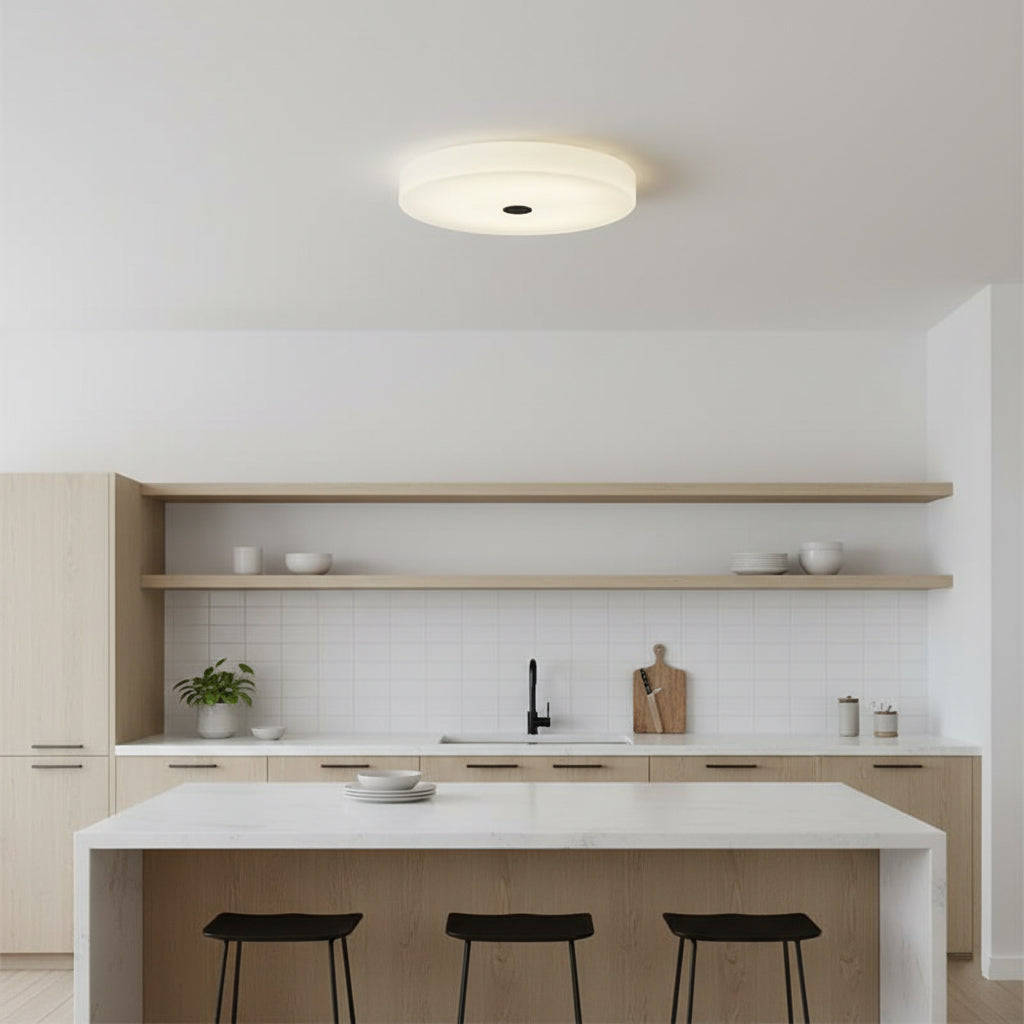 Tamoor Alabaster Ceiling Light - Handcrafted Natural Stone Flush Mount | Modern Low-Profile LED Ceiling Light