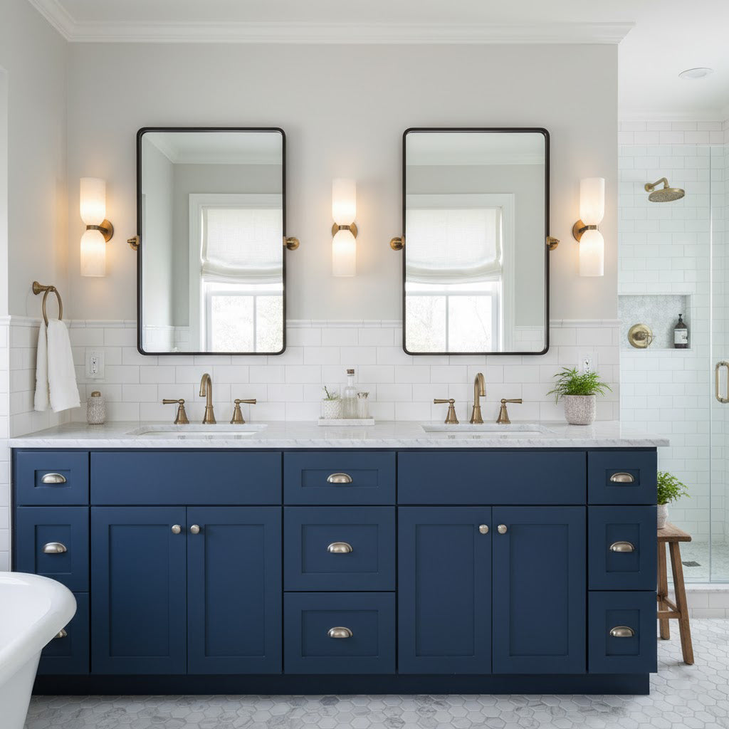Tandem Alabaster Wall Lamp - Brass & Natural Alabaster Sconce | Modern Vertical Stone Wall Light