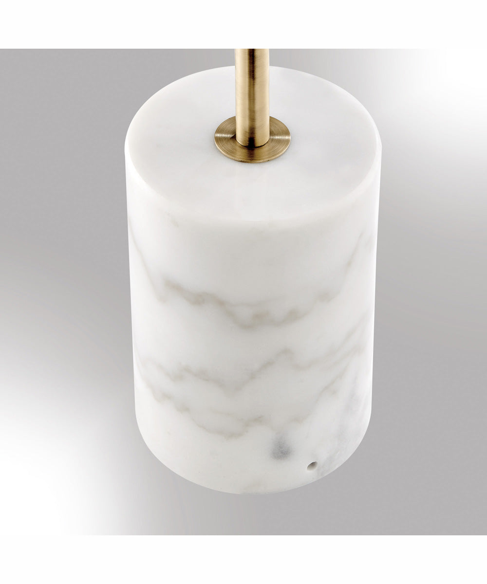 Tatum Floor Lamp - Natural Copper & White Marble Floor Light | Modern Adjustable Standing Lamp