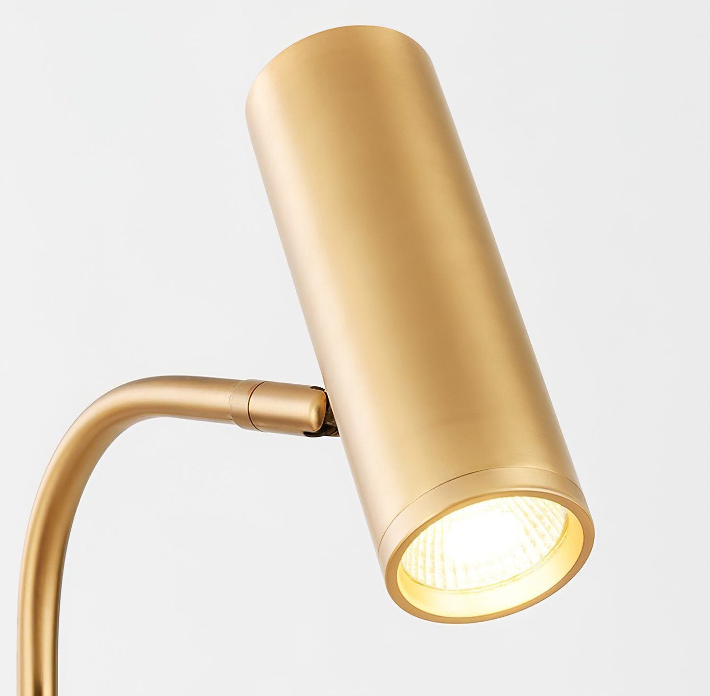 Tatum Floor Lamp - Natural Copper & White Marble Floor Light | Modern Adjustable Standing Lamp