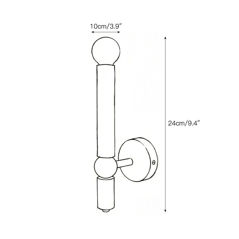 Taylor Brass Wall Lamp - Curving Industrial Brass Sconce | Sleek Minimalist Wall Light