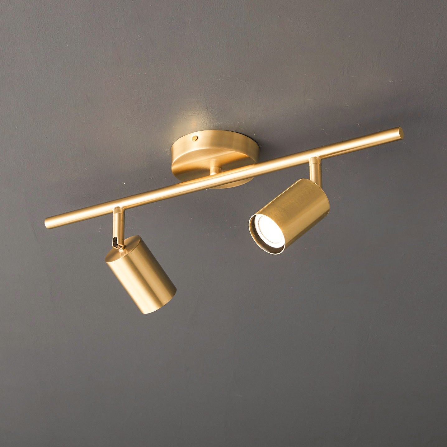 Taylor Adjustable Head Wall Lamp - Rotating Brass Spotlight Sconce | Multi-Head Ceiling & Wall Light