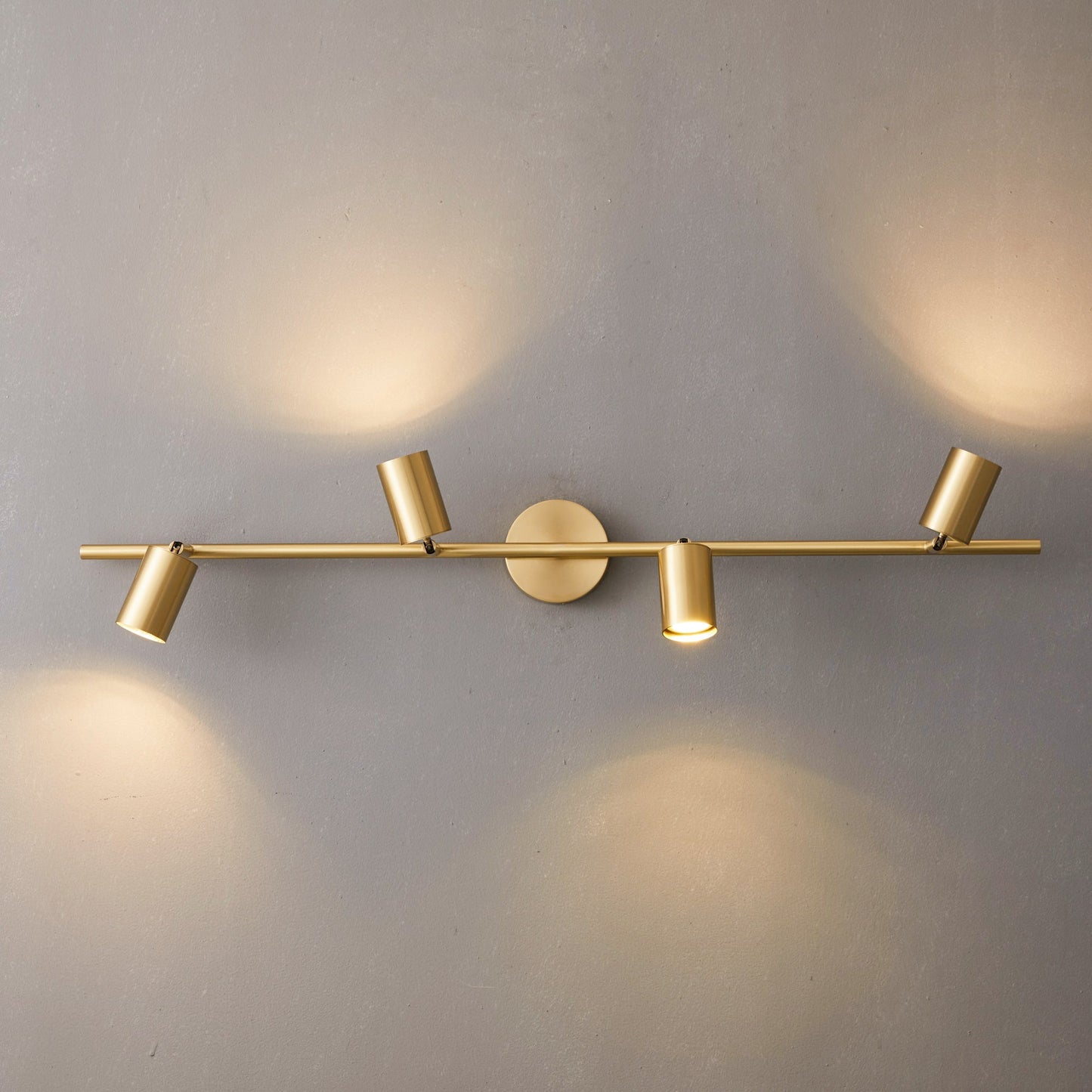 Taylor Adjustable Head Wall Lamp - Rotating Brass Spotlight Sconce | Multi-Head Ceiling & Wall Light