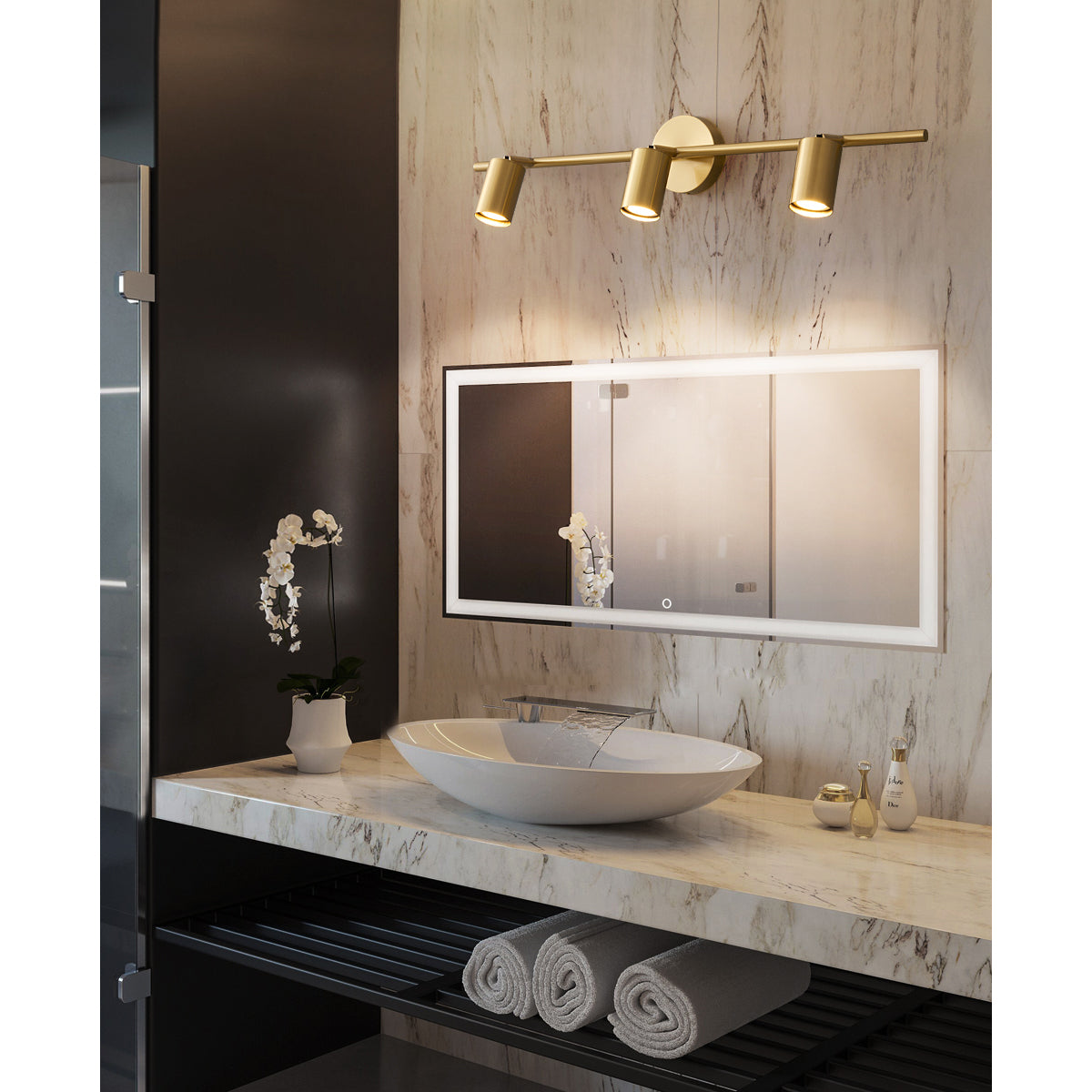 Taylor Adjustable Head Wall Lamp - Rotating Brass Spotlight Sconce | Multi-Head Ceiling & Wall Light