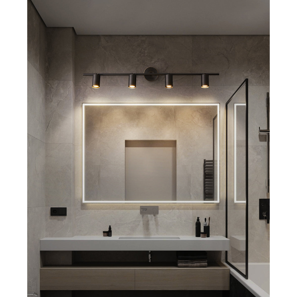 Taylor Adjustable Head Wall Lamp - Rotating Brass Spotlight Sconce | Multi-Head Ceiling & Wall Light