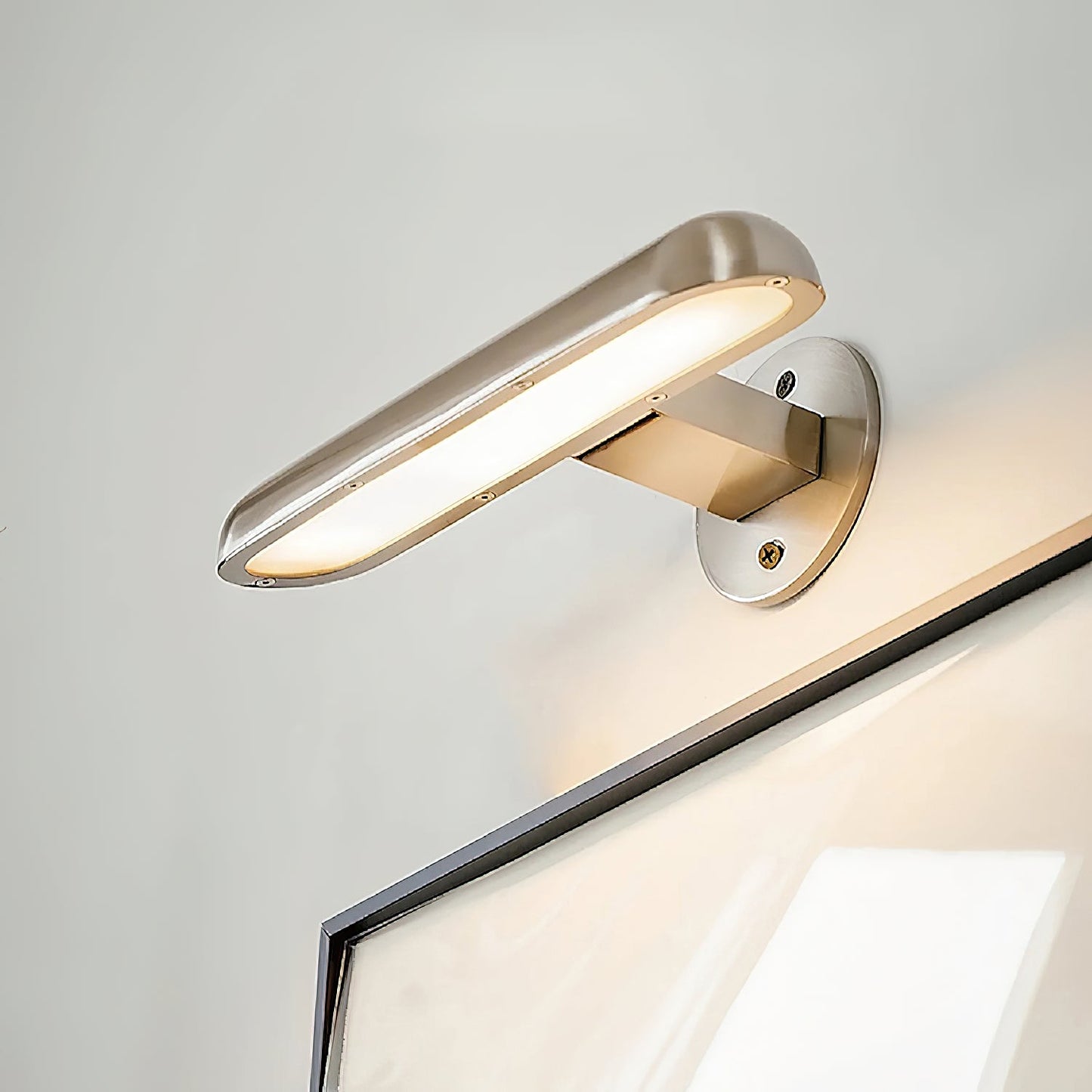 Teetoo Wall Lamp - Sleek Nickel Integrated LED Wall Sconce | Modern Aluminum Indoor Wall Light