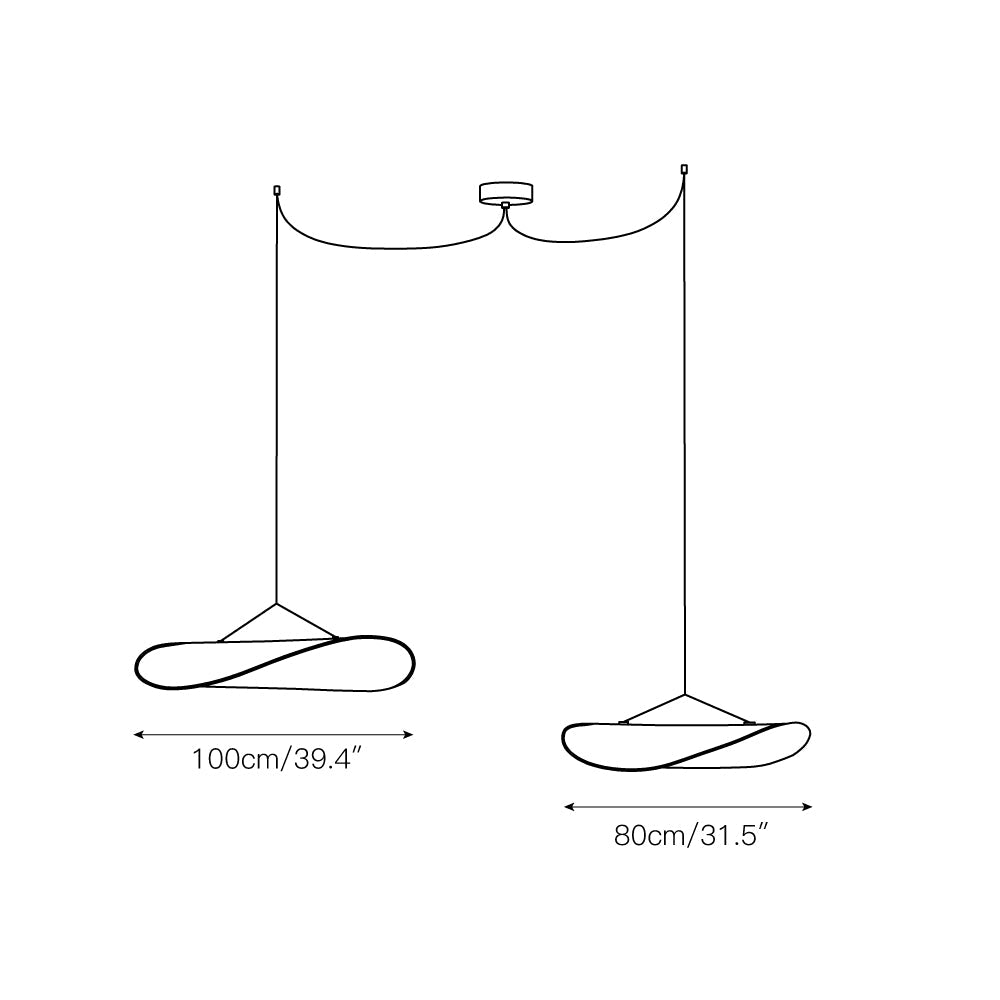 Tense Dupont Paper Pendant Lamp - Cloud LED Hanging Light | Eco-Friendly Modern Paper Pendant