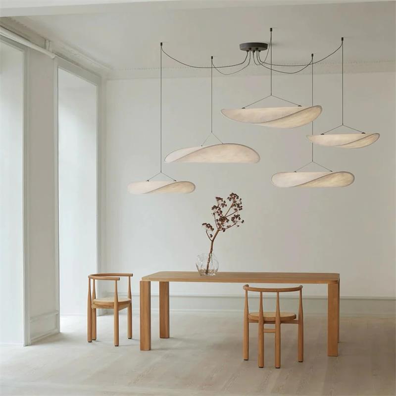 Tense Dupont Paper Pendant Lamp - Cloud LED Hanging Light | Eco-Friendly Modern Paper Pendant