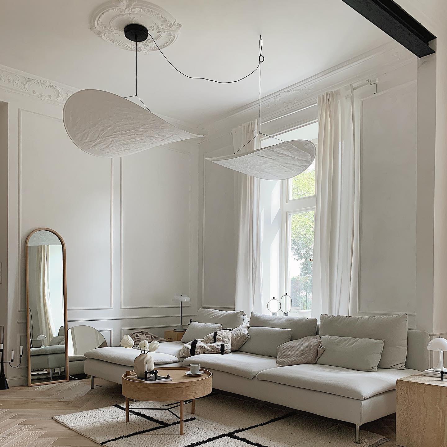 Tense Dupont Paper Pendant Lamp - Cloud LED Hanging Light | Eco-Friendly Modern Paper Pendant