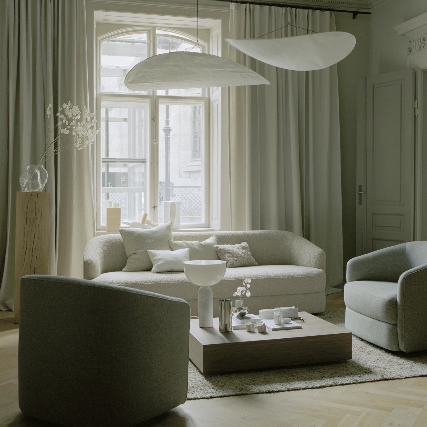 Tense Dupont Paper Pendant Lamp - Cloud LED Hanging Light | Eco-Friendly Modern Paper Pendant