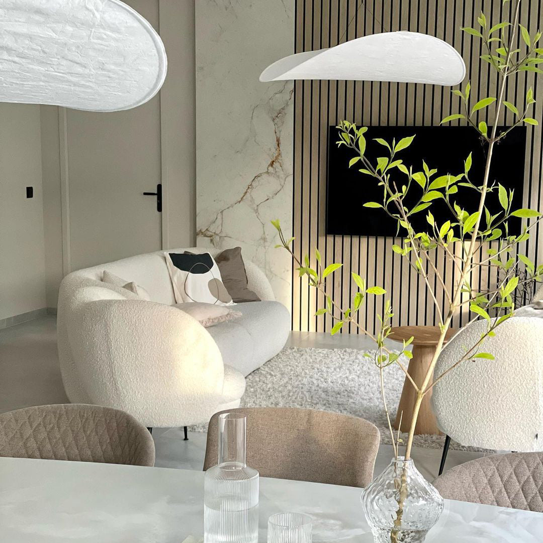 Tense Dupont Paper Pendant Lamp - Cloud LED Hanging Light | Eco-Friendly Modern Paper Pendant