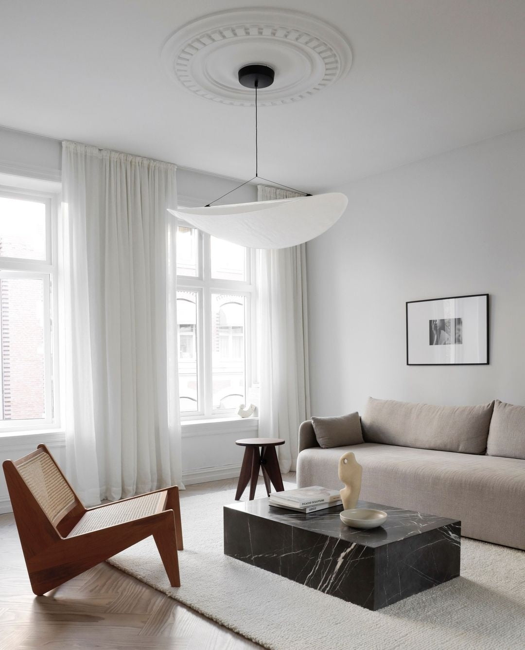 Tense Dupont Paper Pendant Lamp - Cloud LED Hanging Light | Eco-Friendly Modern Paper Pendant