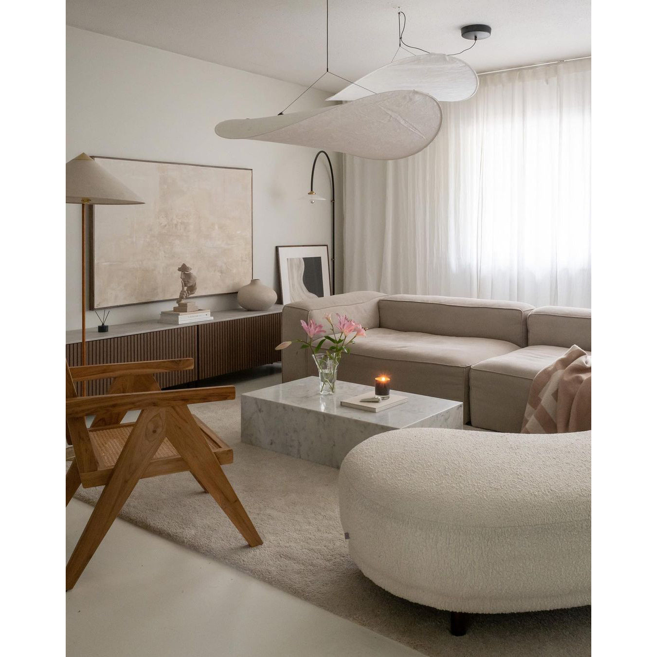 Tense Dupont Paper Pendant Lamp - Cloud LED Hanging Light | Eco-Friendly Modern Paper Pendant