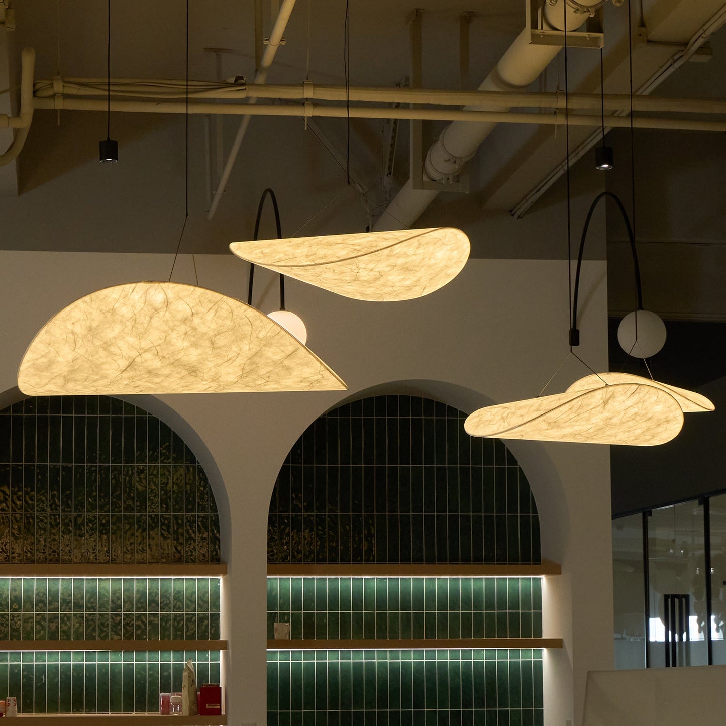 Tense Dupont Paper Pendant Lamp - Cloud LED Hanging Light | Eco-Friendly Modern Paper Pendant
