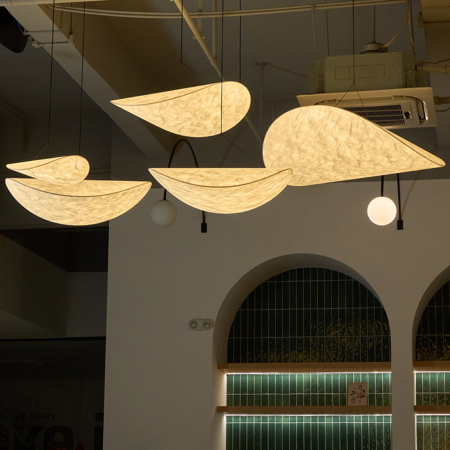 Tense Dupont Paper Pendant Lamp - Cloud LED Hanging Light | Eco-Friendly Modern Paper Pendant