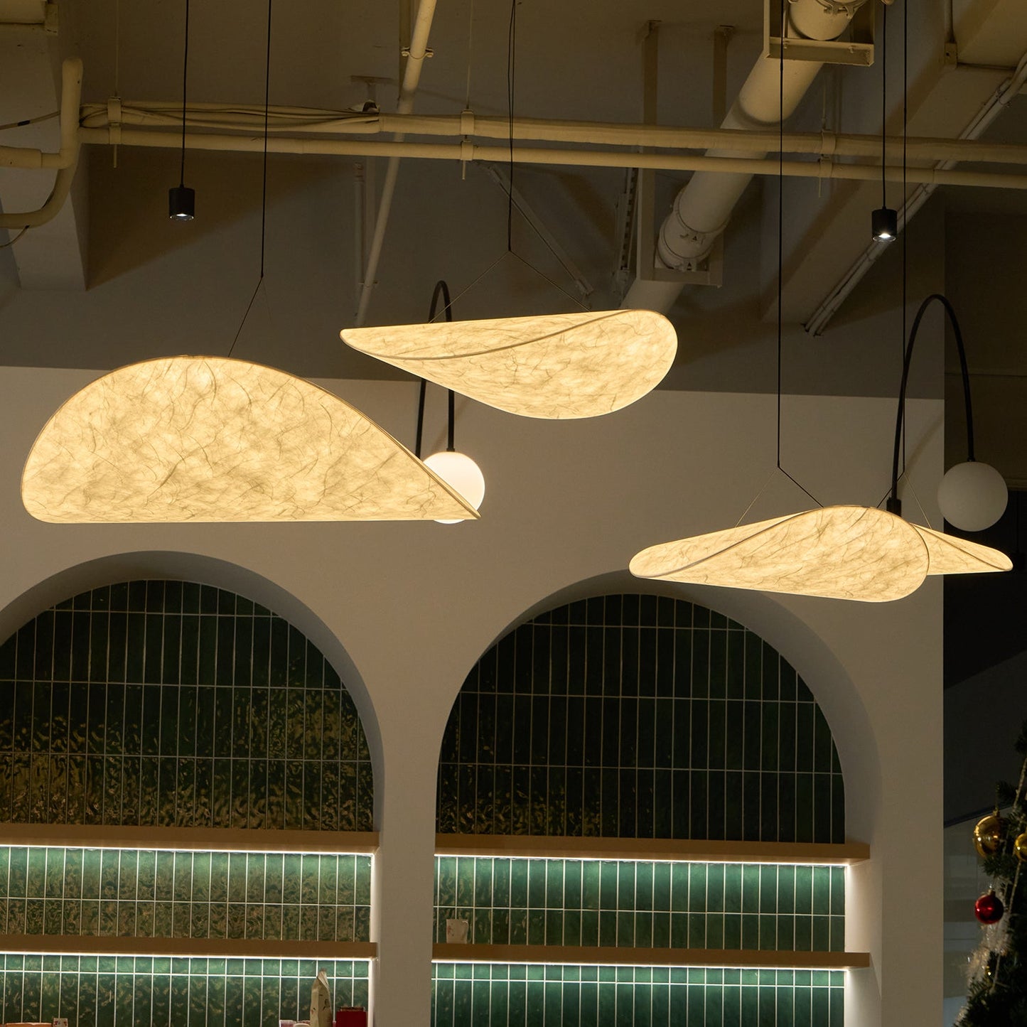 Tense Dupont Paper Pendant Lamp - Cloud LED Hanging Light | Eco-Friendly Modern Paper Pendant