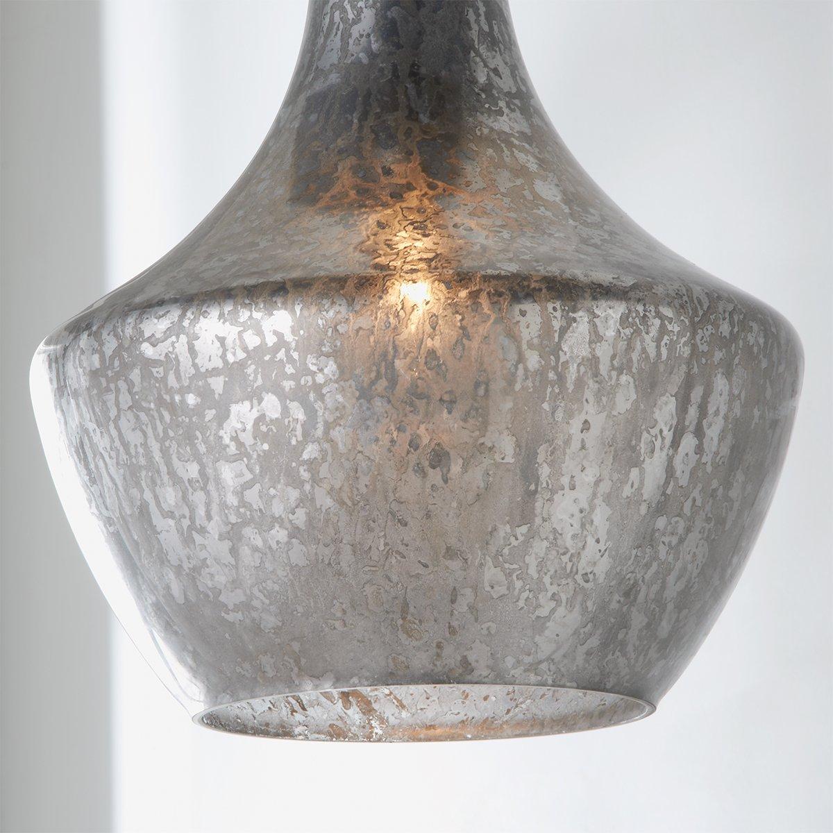 Terina Pendant Lamp - Antiqued Mottled Glass Hanging Light | Rustic Old-World Kitchen & Dining Pendant