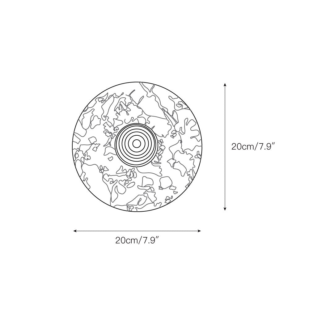 Terkel Marble Wall Lamp - Round Natural Marble Disc Sconce | Luxury Stone Wall Light