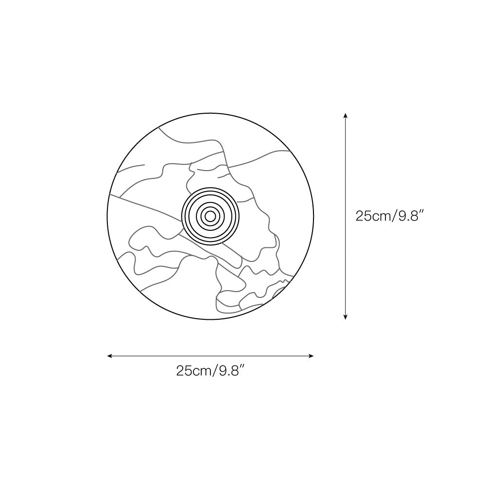 Terkel Marble Wall Lamp - Round Natural Marble Disc Sconce | Luxury Stone Wall Light