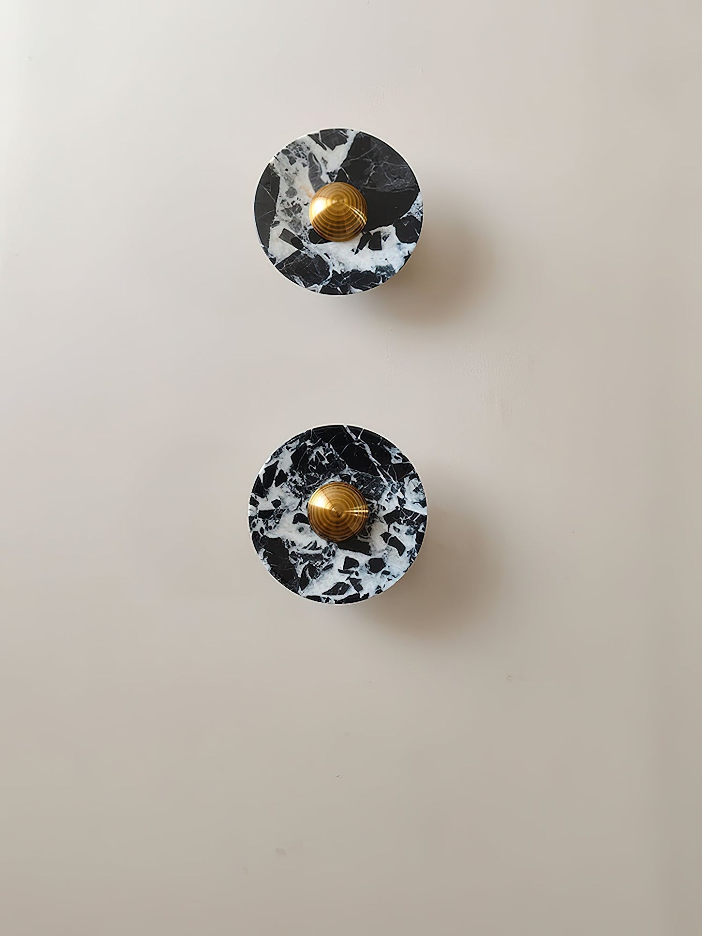 Terkel Marble Wall Lamp - Round Natural Marble Disc Sconce | Luxury Stone Wall Light