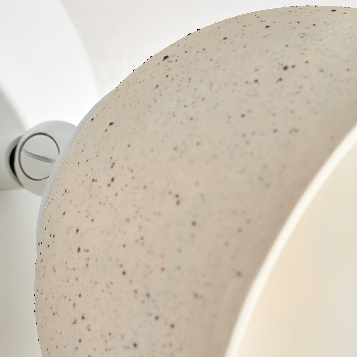 Terra Surface Wall Lamp - Natural Travertine & Glass Sconce | Compact Stone Wall Light