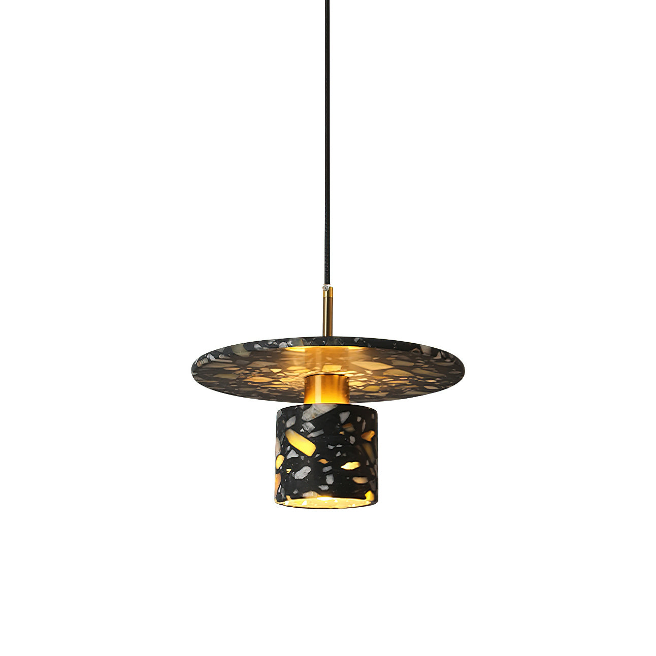 Terrazzo Pendant Lamp - Speckled Stone Hanging Light | Modern Kitchen Island & Dining Pendant