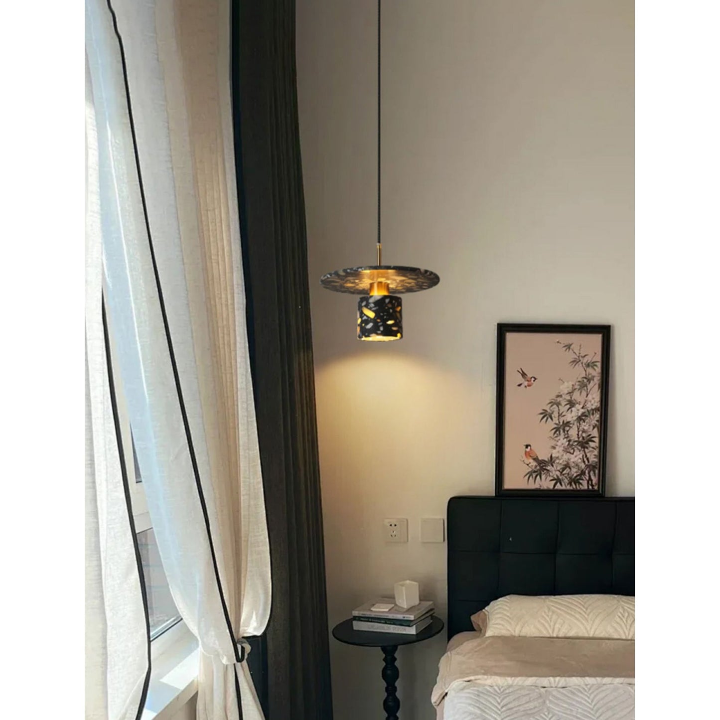 Terrazzo Pendant Lamp - Speckled Stone Hanging Light | Modern Kitchen Island & Dining Pendant