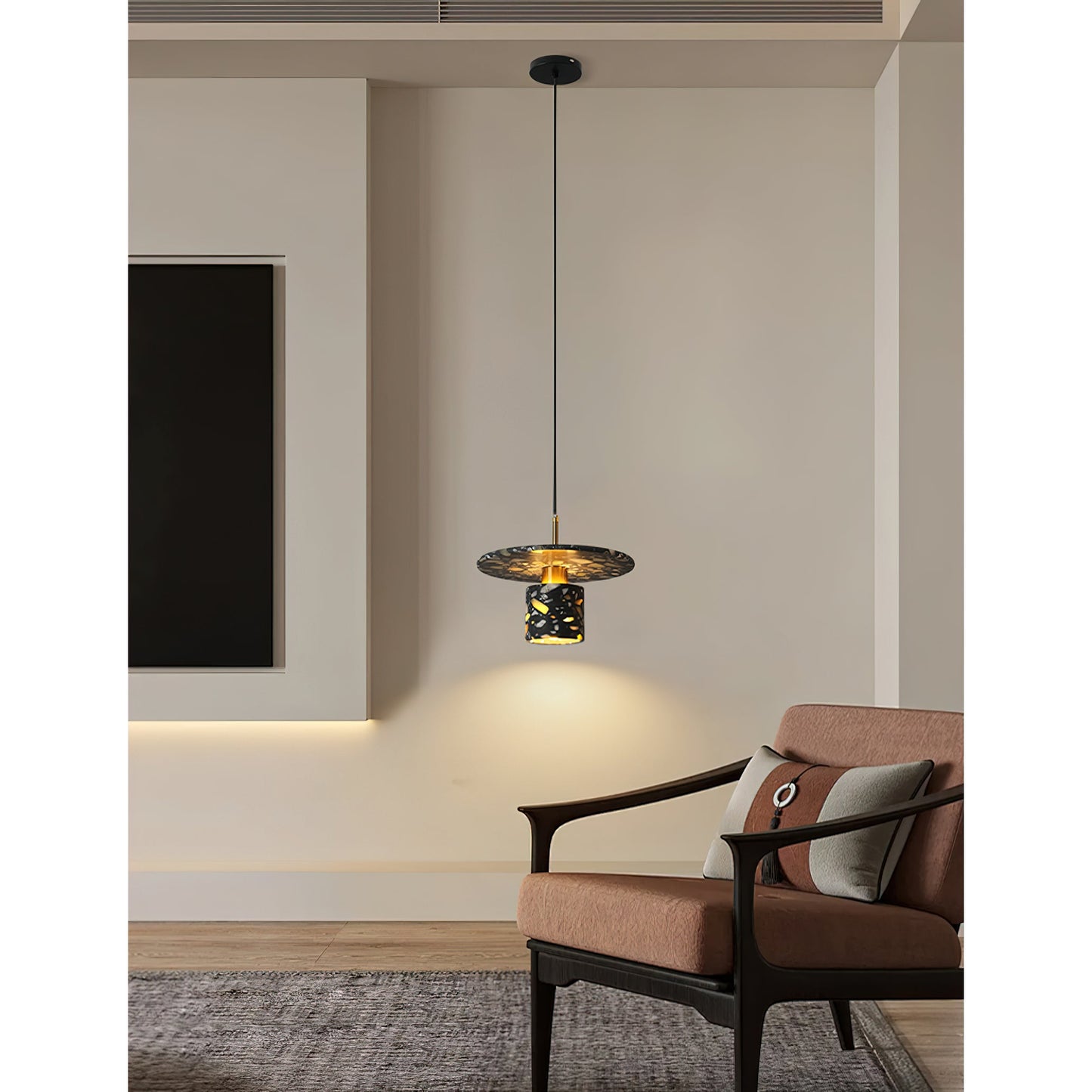 Terrazzo Pendant Lamp - Speckled Stone Hanging Light | Modern Kitchen Island & Dining Pendant