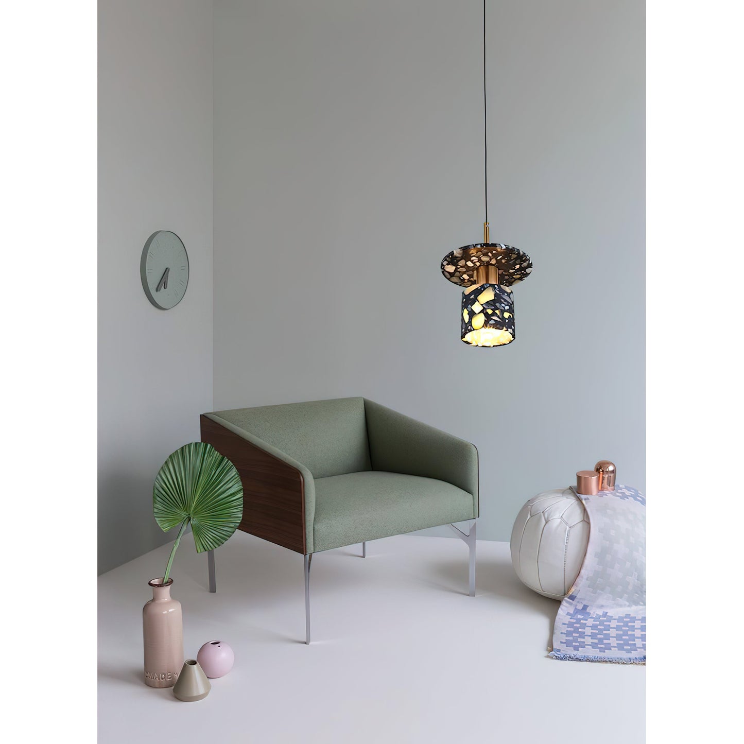 Terrazzo Pendant Lamp - Speckled Stone Hanging Light | Modern Kitchen Island & Dining Pendant
