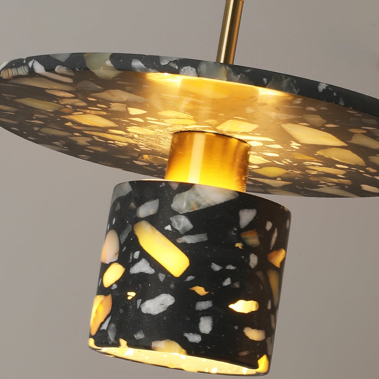 Terrazzo Pendant Lamp - Speckled Stone Hanging Light | Modern Kitchen Island & Dining Pendant