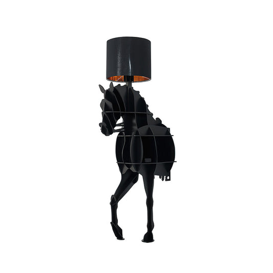 Tete Horse Floor Lamp - Black Equine Sculptural Floor Light | Tall Modern Animal Silhouette Standing Lamp